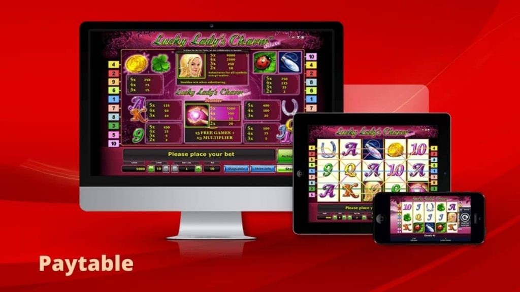 What is a slot machine paytable and how does it work?